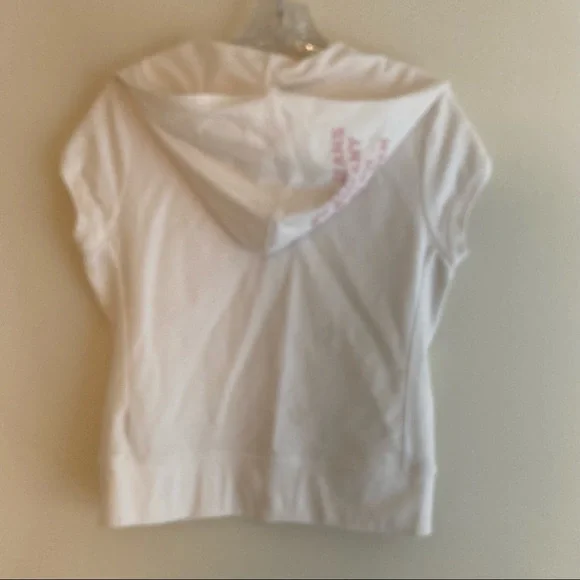 Polo Jeans Company White Lightweight Branded Short-Sleeved Zip-Up w/Hood Size M - Picture 4 of 6